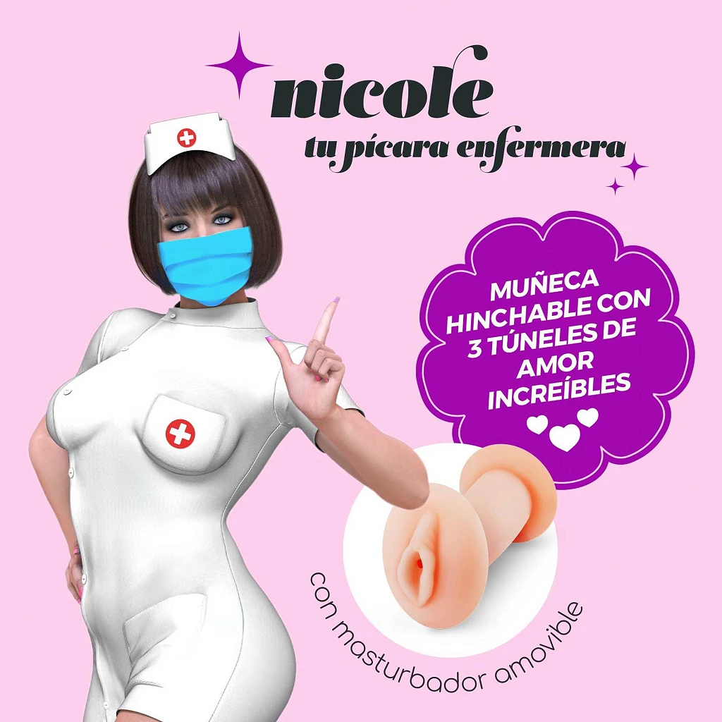 Lalka dmuchana Nicole - winyl, pełnowymiarowa — zdjęcie 12