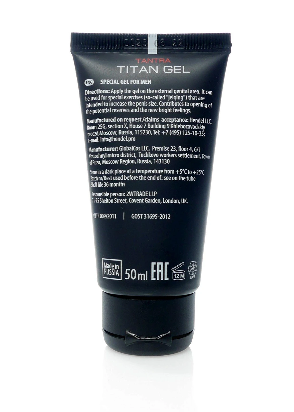 Żel na powiększenie penisa Titan Gel 50 ml — zdjęcie 3