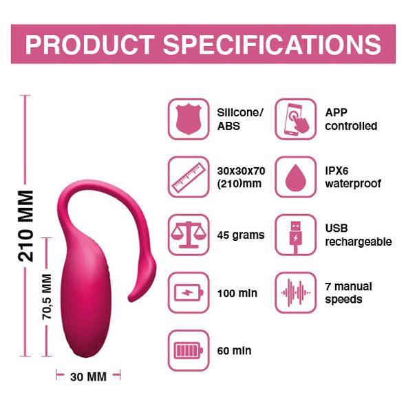 Wibrujące jajko Flamingo – sterowanie aplikacją, IPX7 — zdjęcie 8