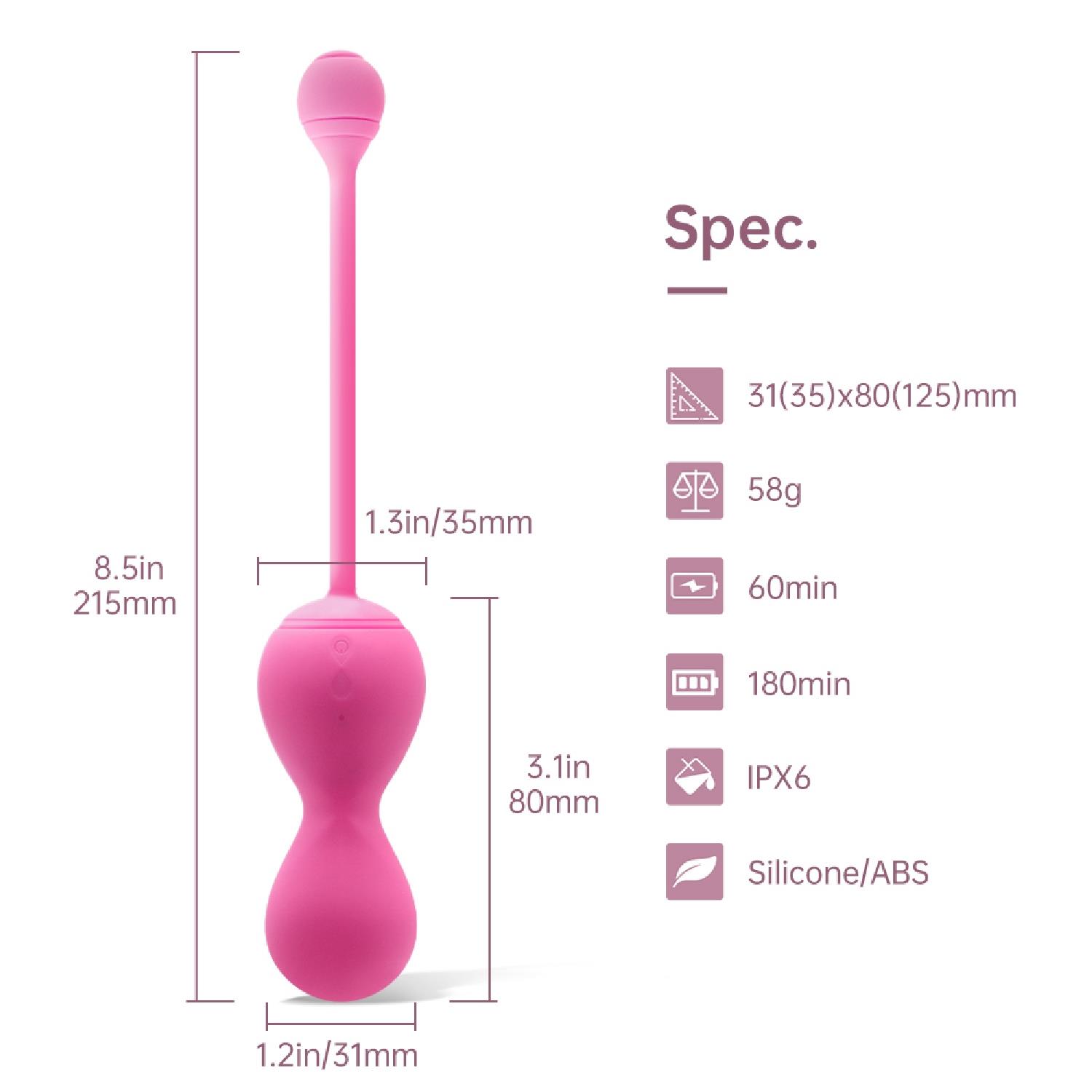 Kulki gejszy Smart Kegel Master - różowy — zdjęcie 3