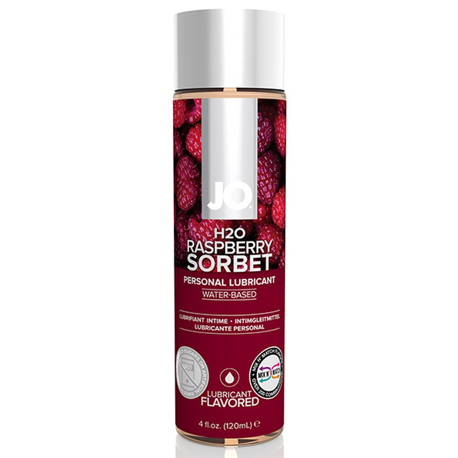 Żel nawilżający JO H2O Raspberry Sorbet – malina, 120 ml — zdjęcie 1