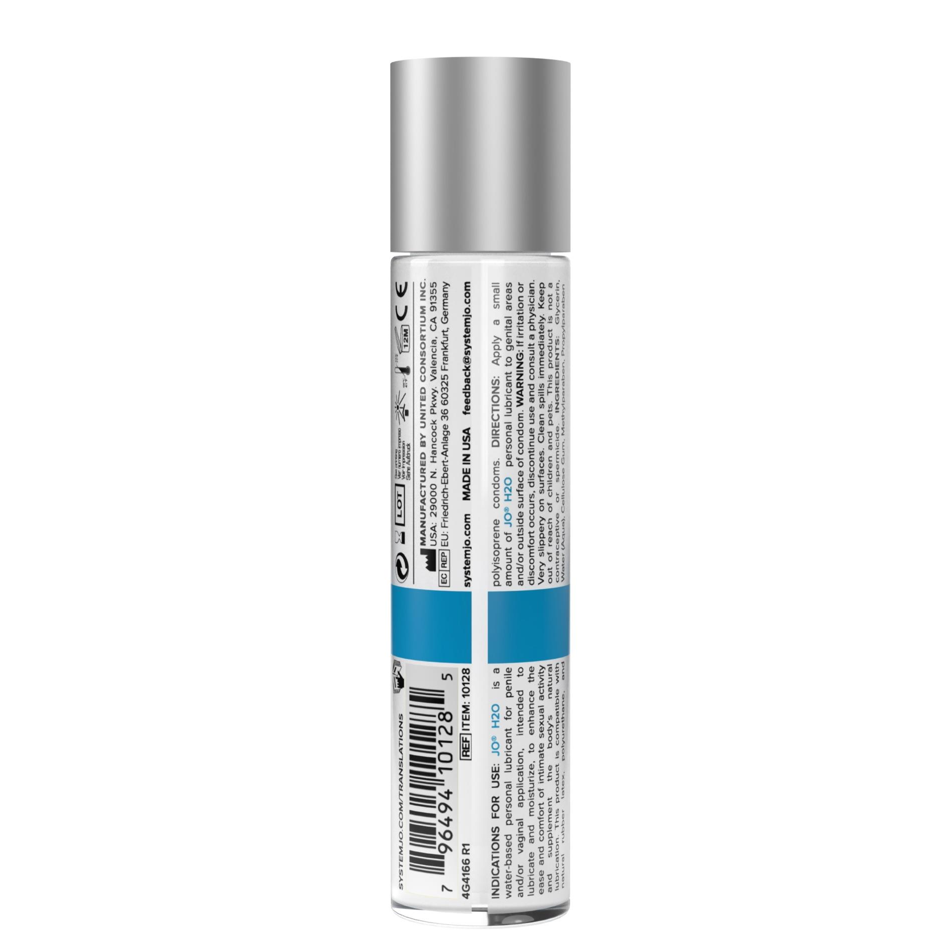 Żel nawilżający JO H2O Original – na bazie wody, bezzapachowy, 30 ml — zdjęcie 2