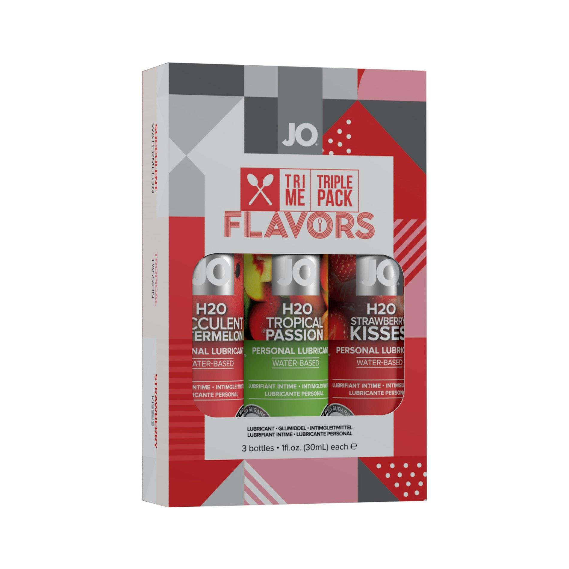 Lubrykanty smakowe JO Tri Me Triple Pack – 3 x 30 ml — zdjęcie 1