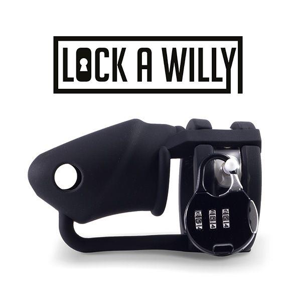 Klatka na penisa Lock-a-Willy – silikonowa, z zamkiem szyfrowym — zdjęcie 1