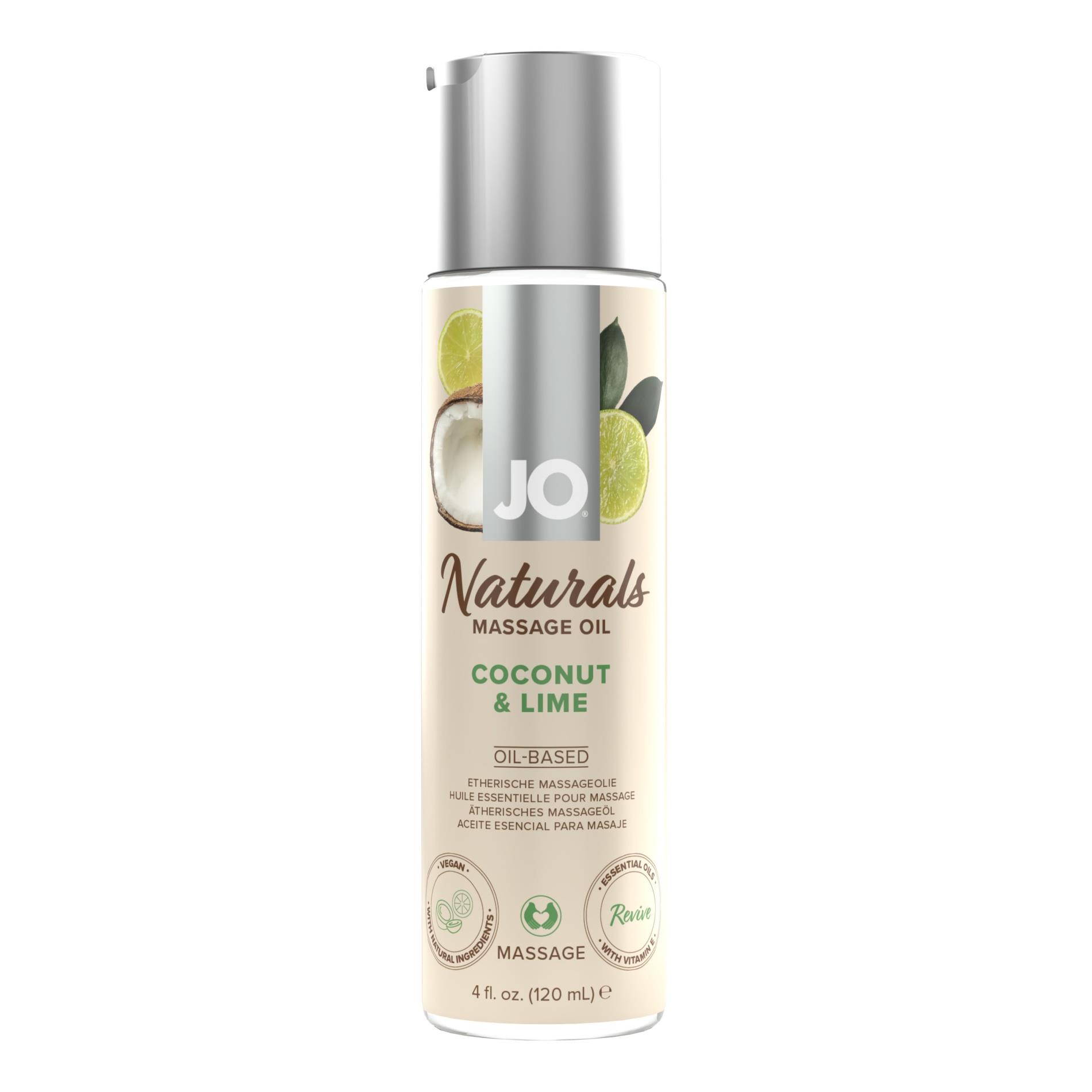 Olejek do masażu JO Naturals Coconut & Lime – wegański, 120 ml — zdjęcie 1