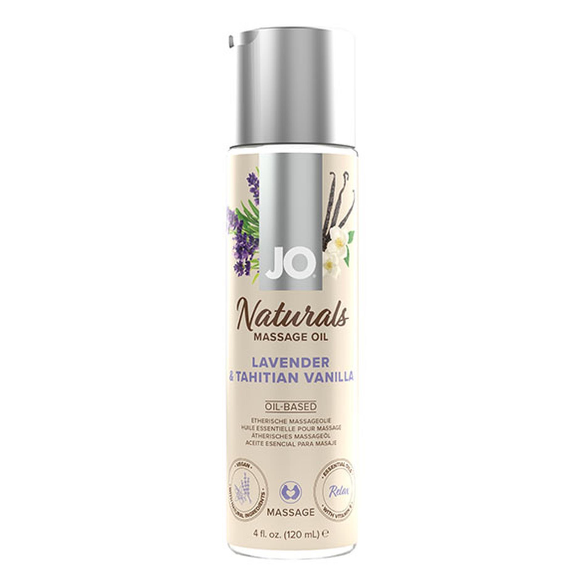 Olejek do masażu JO Naturals – lawenda i wanilia, 120 ml — zdjęcie 1