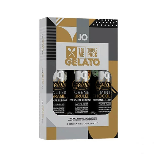 Lubrykanty smakowe JO Tri Me Gelato – zestaw 3 x 30 ml