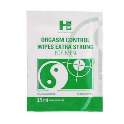 Chusteczki Orgasm Control Wipes Extra Strong - 6 szt. po 2,5 ml — zdjęcie 2