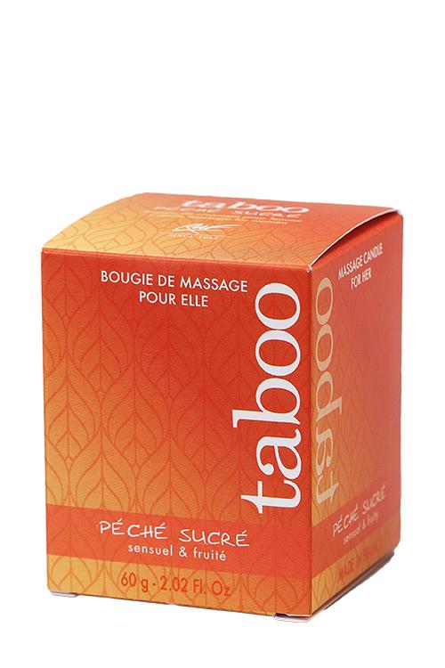 Świeca do masażu Pêche Sucré – brzoskwiniowa, 60 g — zdjęcie 1