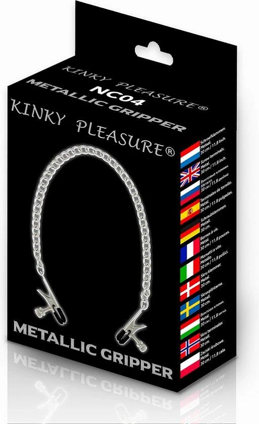 Zaciski na sutki Metallic Gripper – stalowe, regulowane — zdjęcie 3