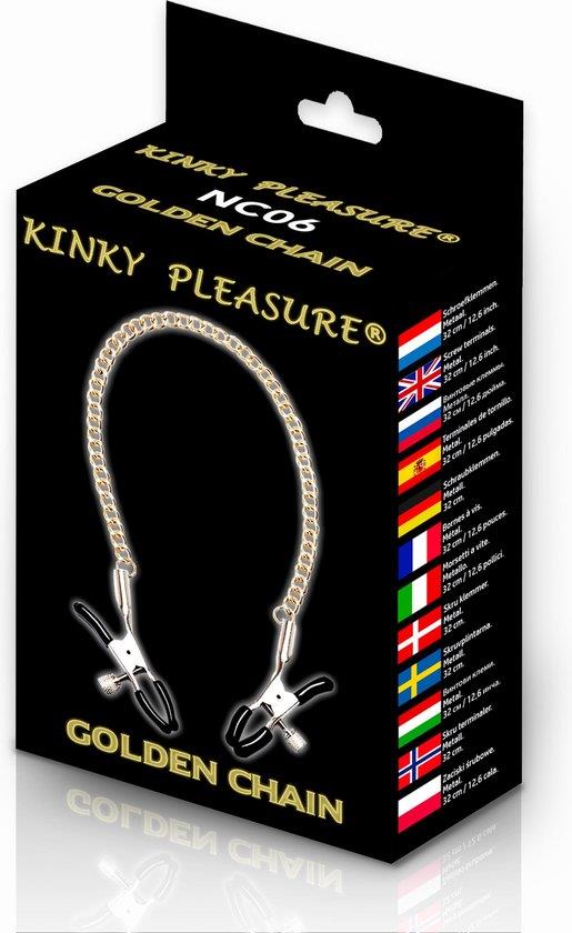 Zaciski na sutki Golden Chain – regulowane, stal nierdzewna — zdjęcie 3