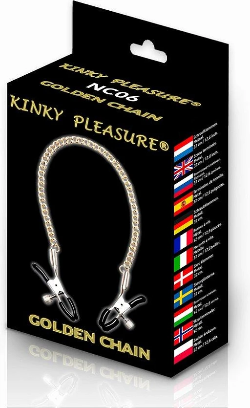 Zaciski na sutki Golden Chain – regulowane, stal nierdzewna — zdjęcie 3