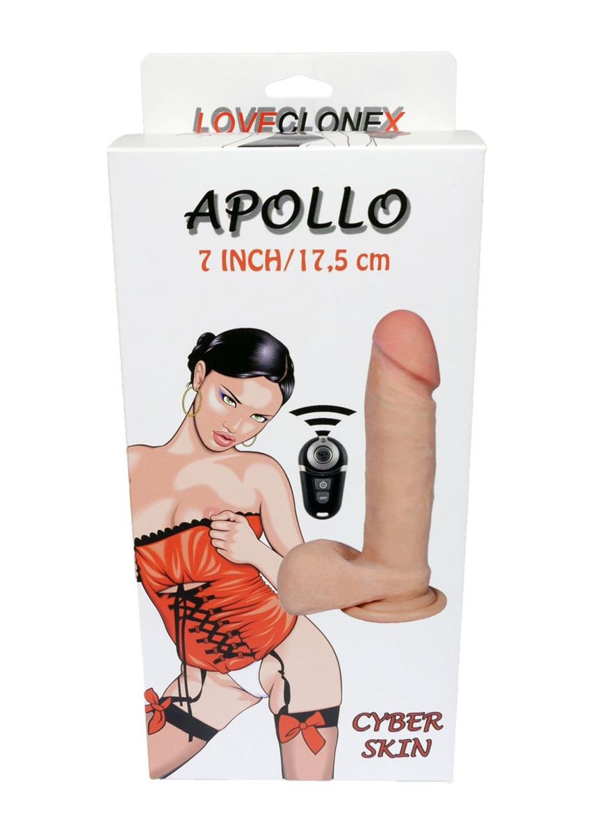 Wibrator Apollo LoveCloneX – 20 cm, rotacyjny, z pilotem — zdjęcie 8