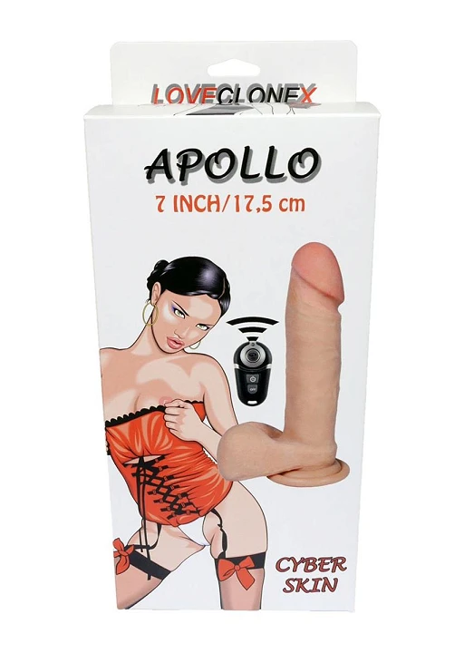 Wibrator Apollo LoveCloneX – 20 cm, rotacyjny, z pilotem — zdjęcie 8