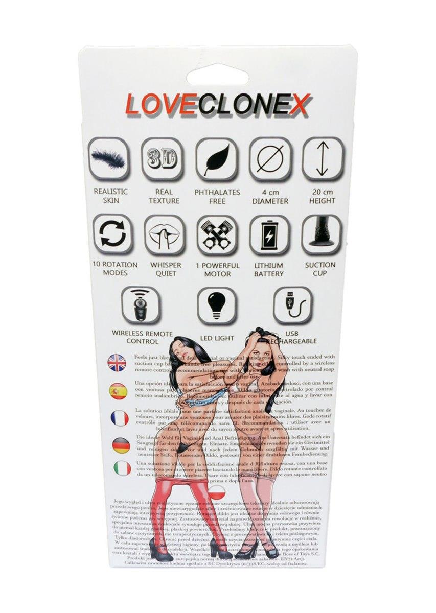 Wibrator Apollo LoveCloneX – 20 cm, rotacyjny, z pilotem — zdjęcie 9