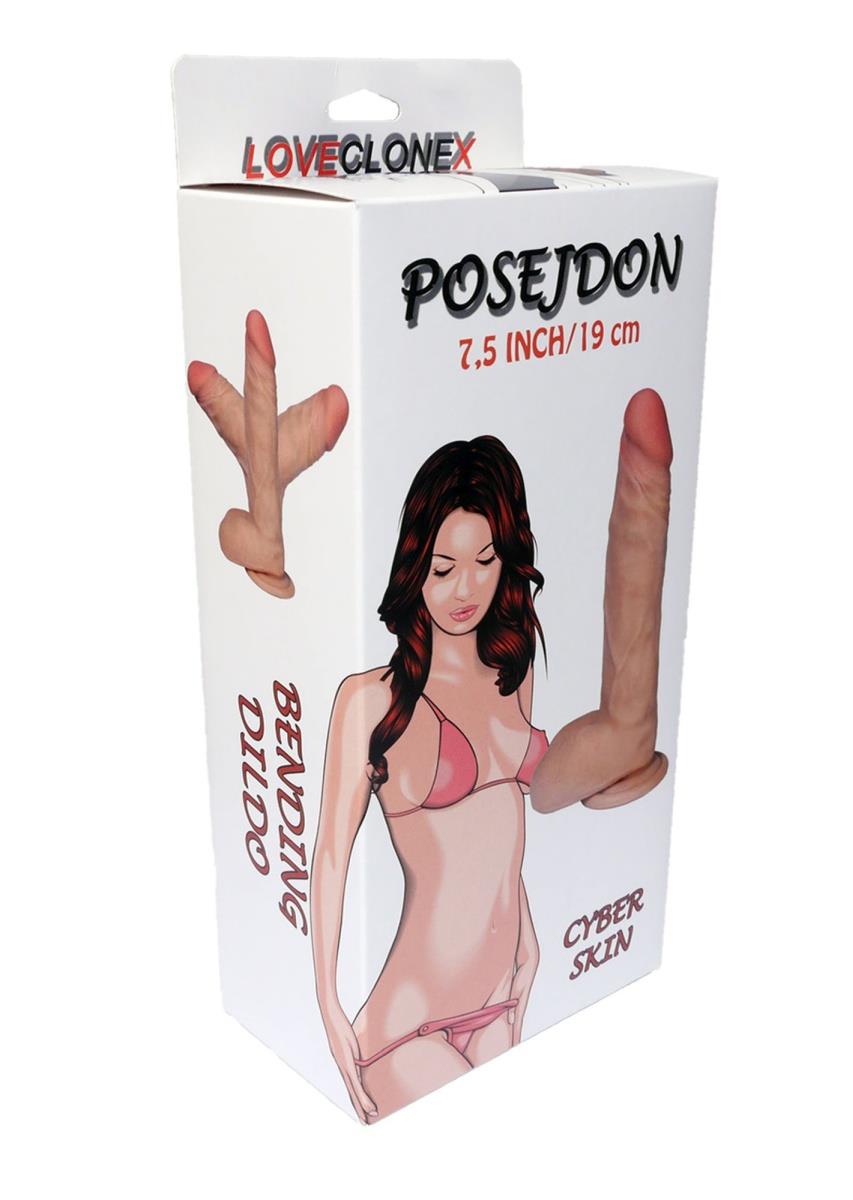 Dildo Posejdon LoveCloneX 21 cm – cyber skóra, giętkie — zdjęcie 9