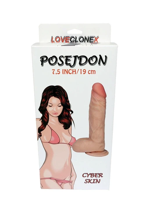 Dildo Posejdon LoveCloneX 21 cm – cyber skóra, giętkie — zdjęcie 10