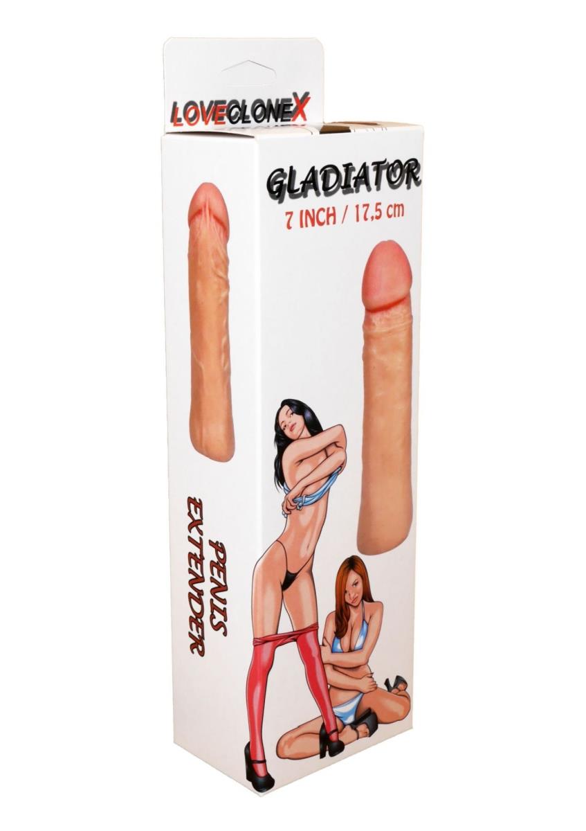 "Nakładka na penisa Gladiator - cyberskóra, 17,5 cm" — zdjęcie 5