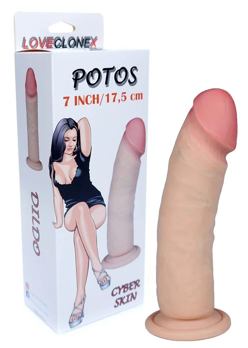 Dildo Potos LoveClonex 7" – cyber skóra, przyssawka — zdjęcie 4
