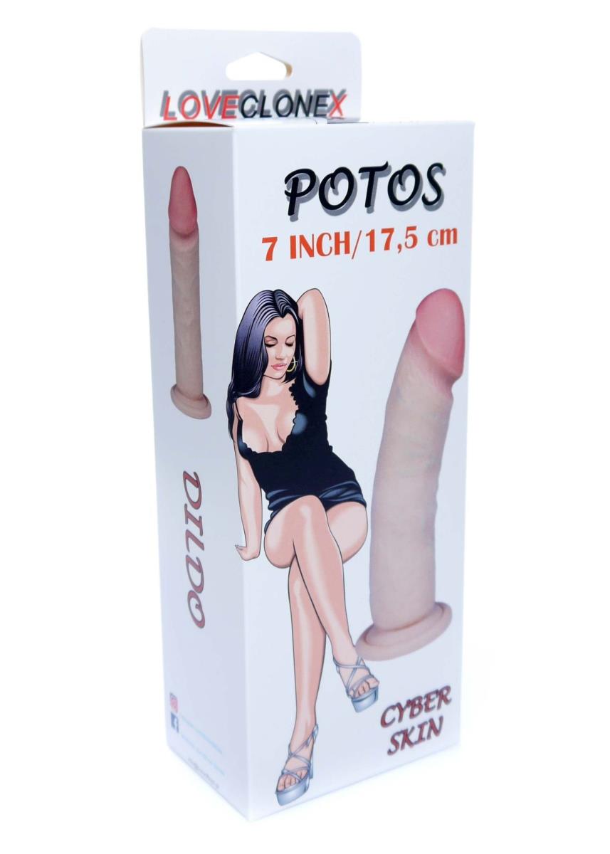 Dildo Potos LoveClonex 7" – cyber skóra, przyssawka — zdjęcie 5
