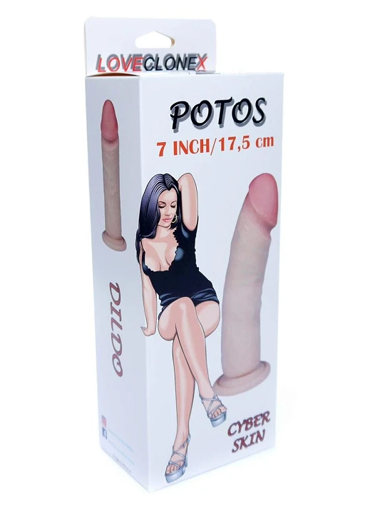 Dildo Potos LoveClonex 7" – cyber skóra, przyssawka — zdjęcie 5