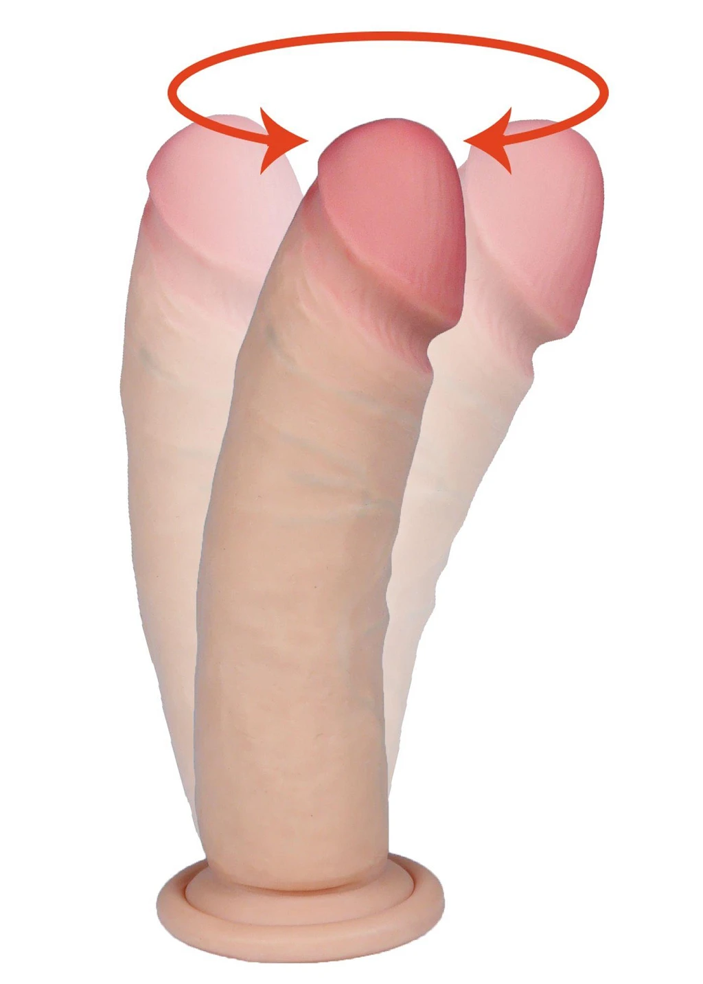 Wibrator Boreasz LovecloneX – rotacja, 20,5 cm — zdjęcie 5