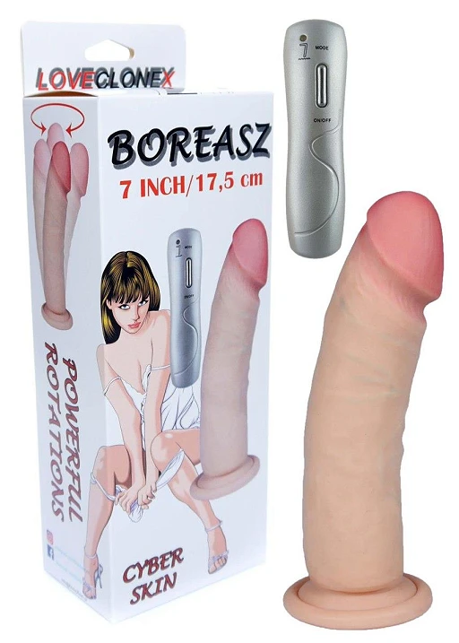 Wibrator Boreasz LovecloneX – rotacja, 20,5 cm — zdjęcie 6