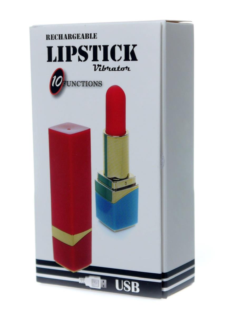 Mini wibrator Lipstick Vibrator – czerwony, 10 trybów — zdjęcie 5
