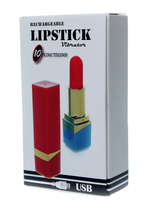 Mini wibrator Lipstick Vibrator – czerwony, 10 trybów — zdjęcie 5
