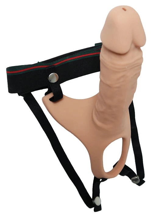 Proteza strap-on Super Hero - silikon, wydłuża o 4,5 cm