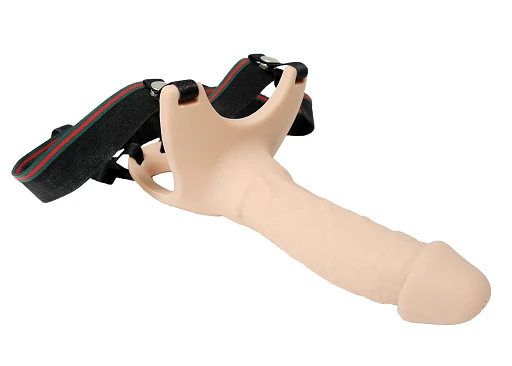 Proteza strap-on Super Hero - silikon, wydłuża o 4,5 cm — zdjęcie 2