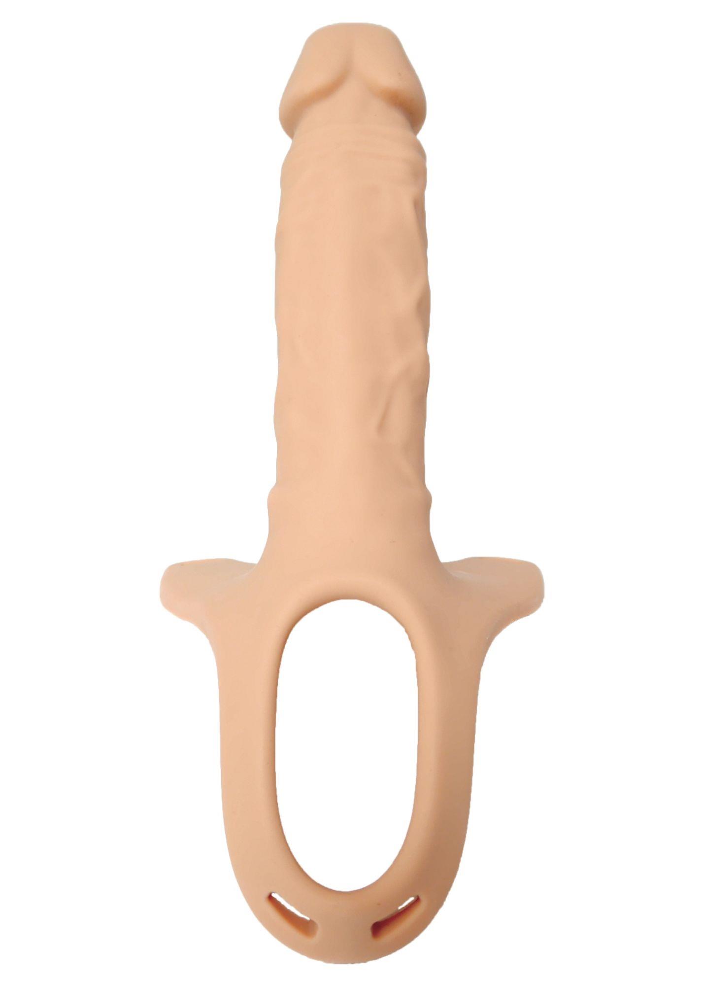Proteza strap-on Super Hero - silikon, wydłuża o 4,5 cm — zdjęcie 3