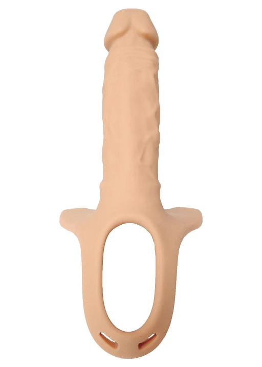 Proteza strap-on Super Hero - silikon, wydłuża o 4,5 cm — zdjęcie 3