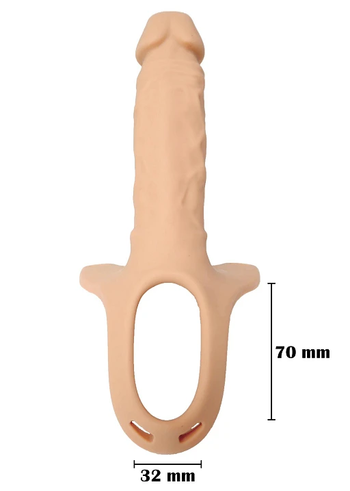 Proteza strap-on Super Hero - silikon, wydłuża o 4,5 cm — zdjęcie 7