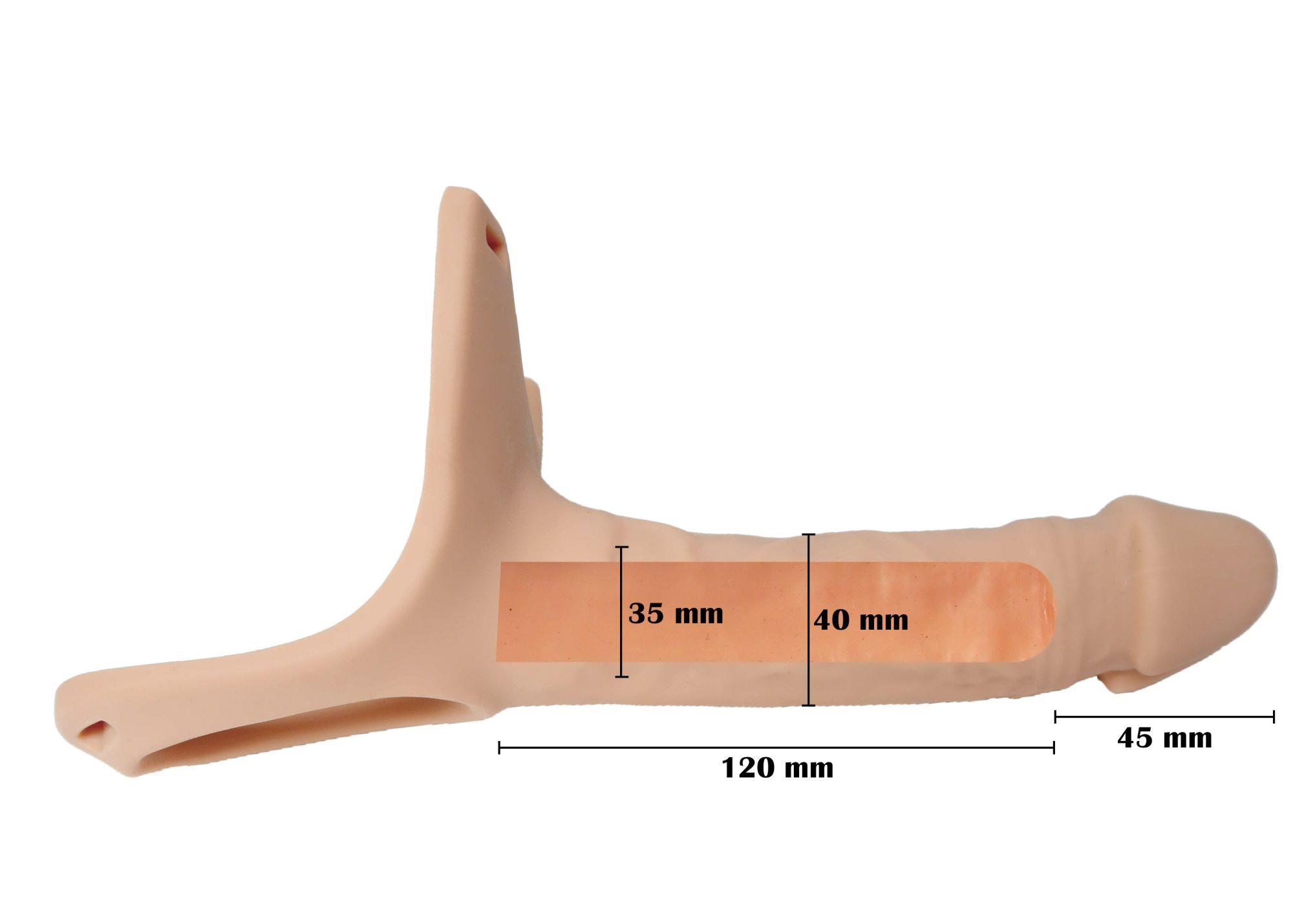 Proteza strap-on Super Hero - silikon, wydłuża o 4,5 cm — zdjęcie 8