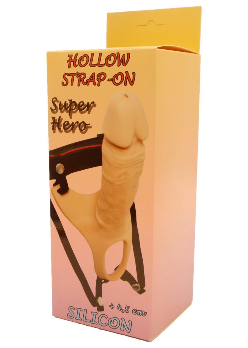 Proteza strap-on Super Hero - silikon, wydłuża o 4,5 cm — zdjęcie 9