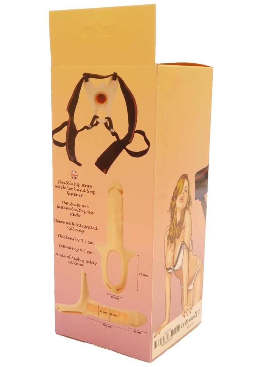 Proteza strap-on Super Hero - silikon, wydłuża o 4,5 cm — zdjęcie 10