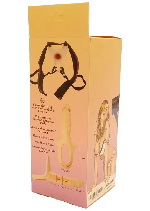 Proteza strap-on Super Hero - silikon, wydłuża o 4,5 cm — zdjęcie 10