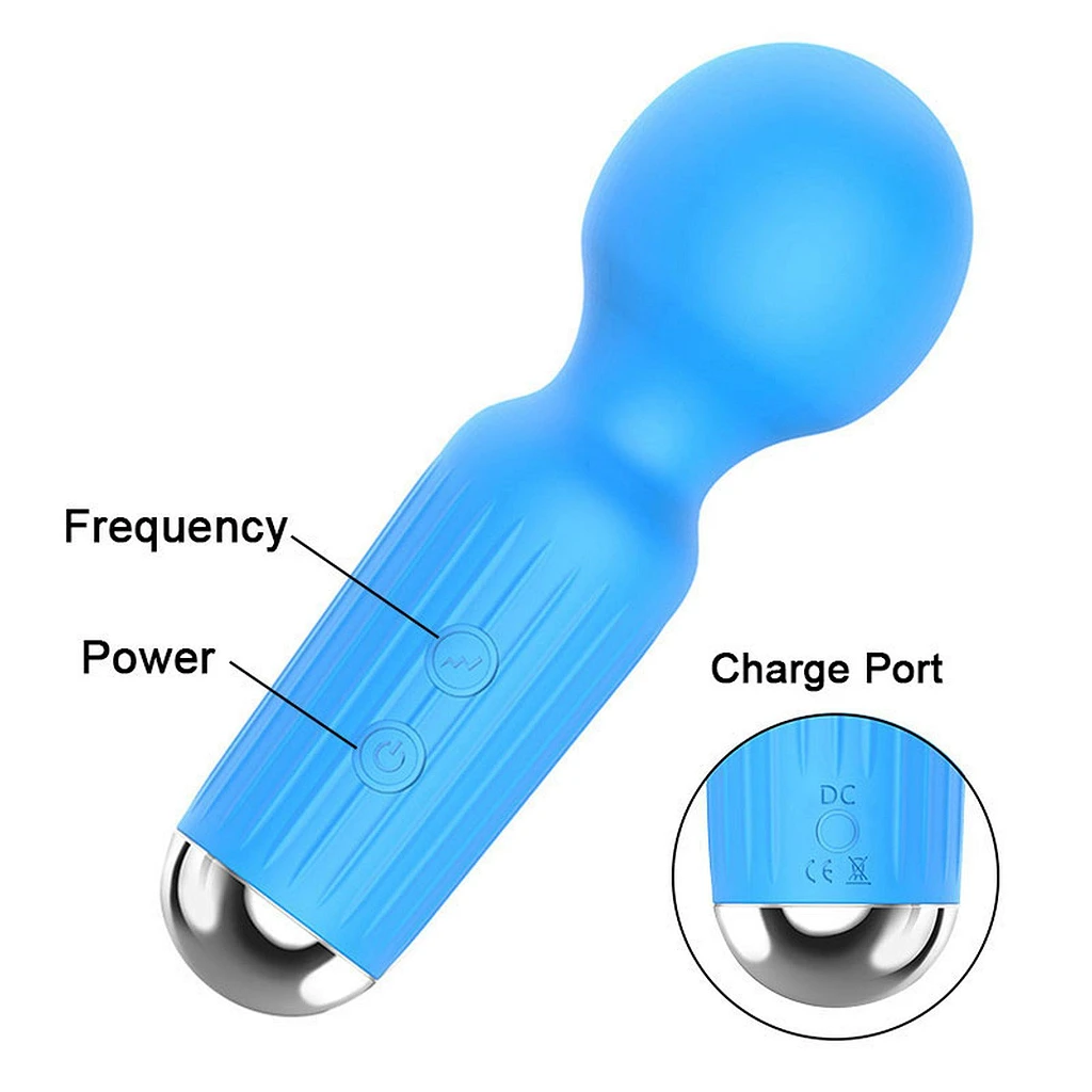 Mini masażer wibracyjny USB – 20 trybów, fioletowy — zdjęcie 5