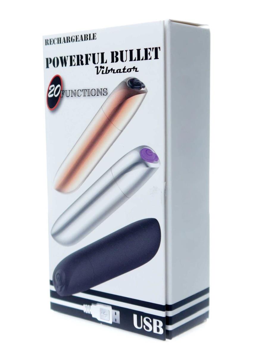 Wibrator bullet Rechargeable – 20 funkcji, matowa czerń — zdjęcie 9