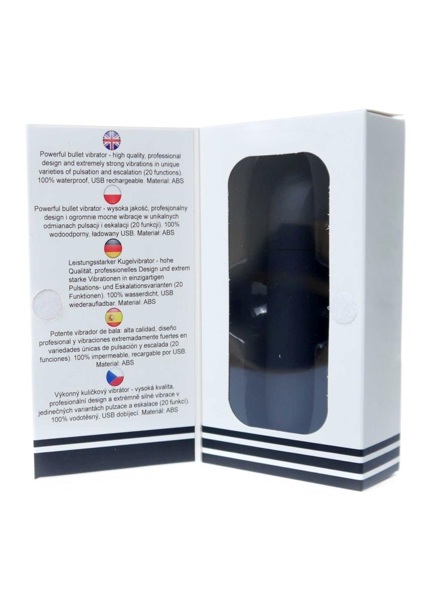 Wibrator bullet Rechargeable – 20 funkcji, matowa czerń — zdjęcie 10