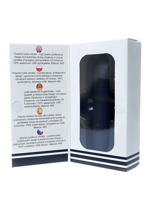Wibrator bullet Rechargeable – 20 funkcji, matowa czerń — zdjęcie 10