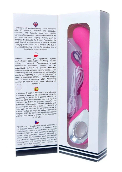 Wibrator do punktu G G-Spot – 10 trybów, USB, różowy — zdjęcie 13