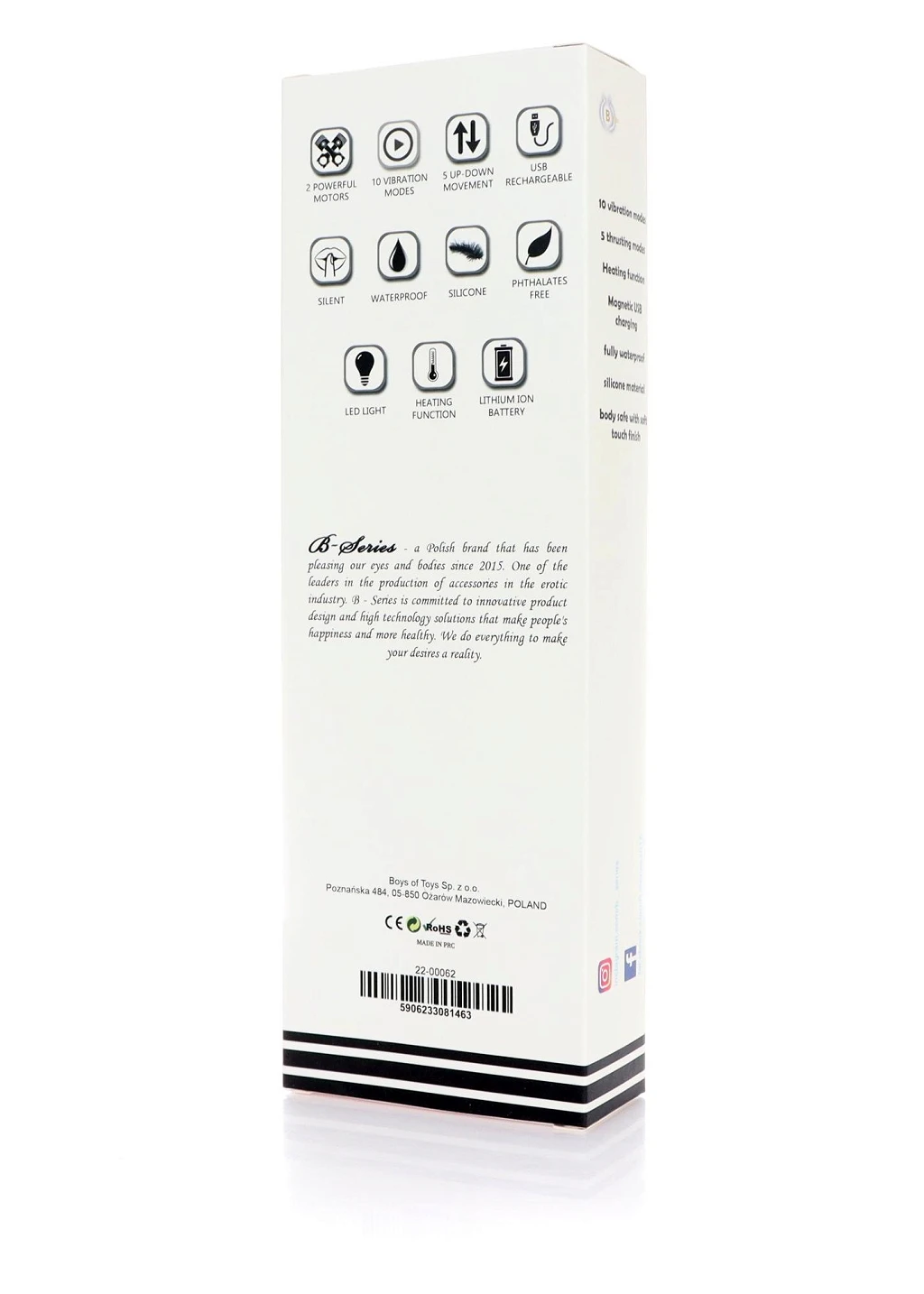 Wibrator króliczek Rechargeable Thrusting Vibrator – grzanie, 10 — zdjęcie 12
