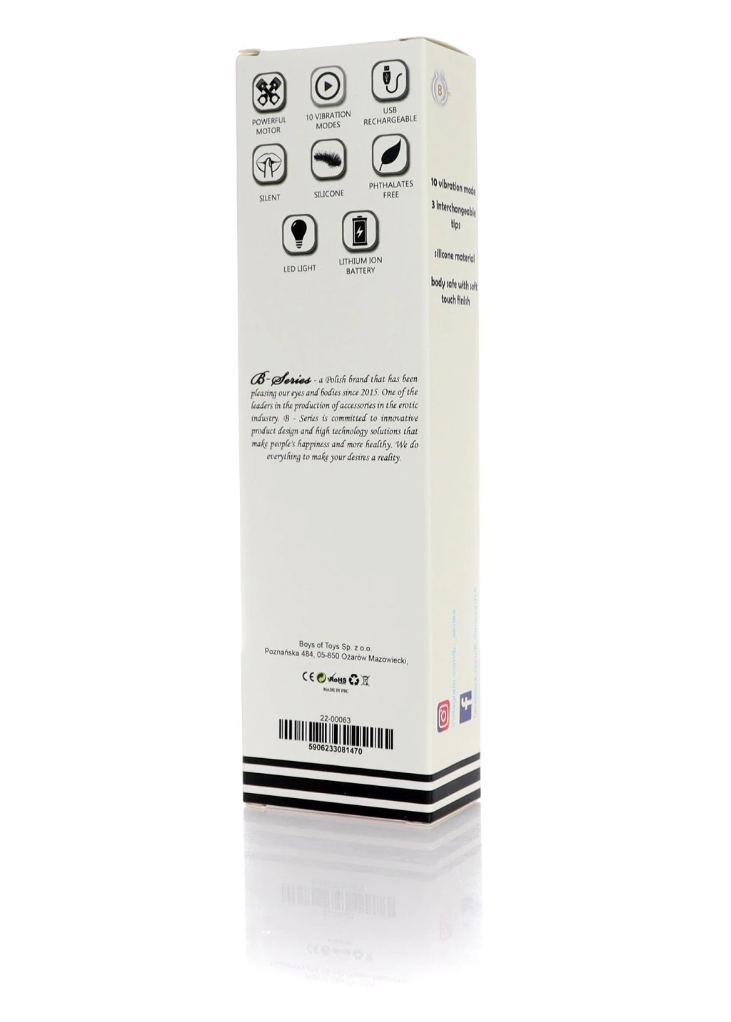 Stymulator łechtaczkowy z 3 końcówkami – 10 trybów, USB — zdjęcie 10