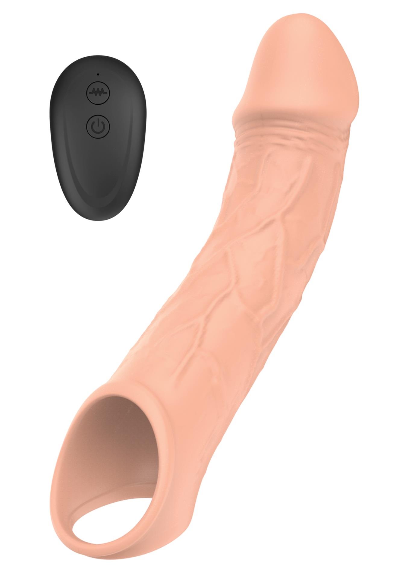 Nakładka Vibrating Extension - silikon, 10 trybów — zdjęcie 1