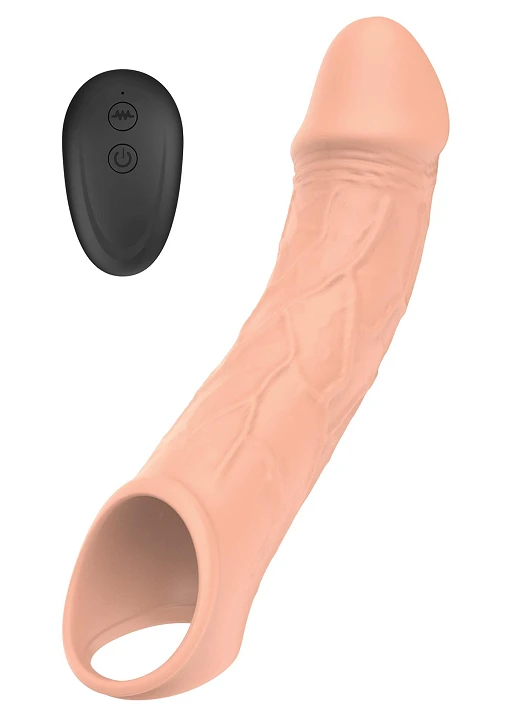 Nakładka Vibrating Extension - silikon, 10 trybów