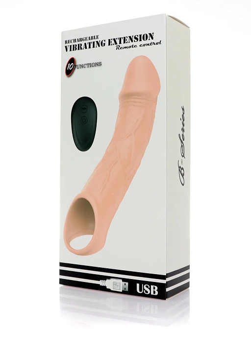 Nakładka Vibrating Extension - silikon, 10 trybów — zdjęcie 9