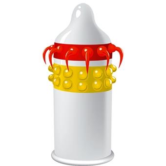 Prezerwatywy Egzo Lucky Dude z wypustkami — zdjęcie 3