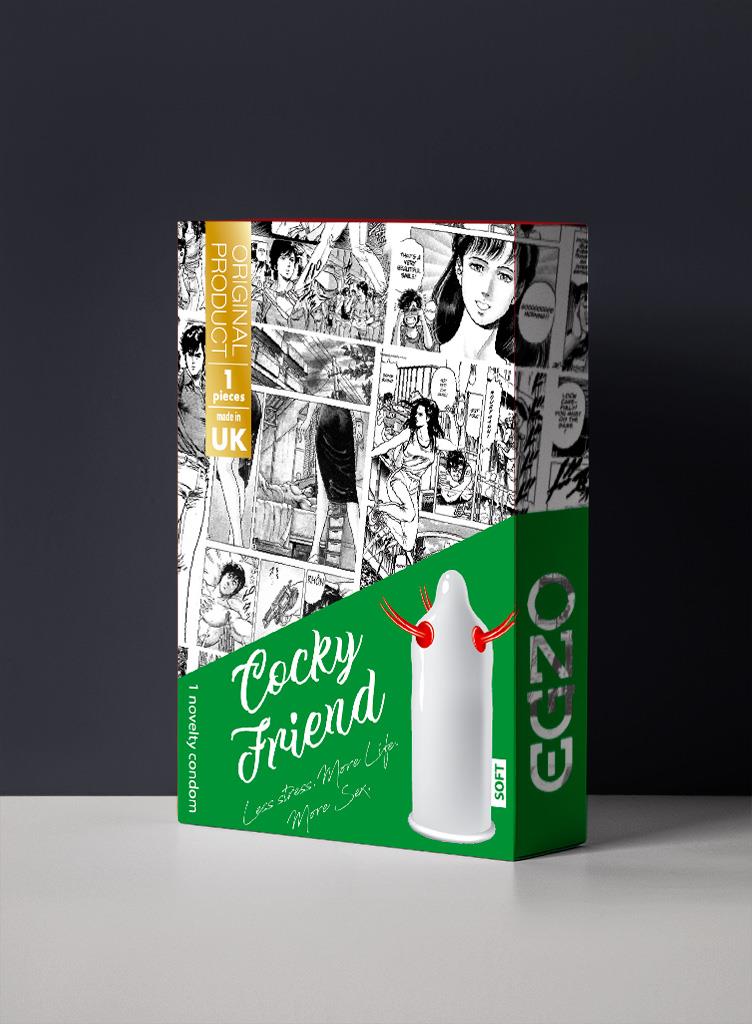 Prezerwatywy Egzo Cocky Friend z wypustkami — zdjęcie 2